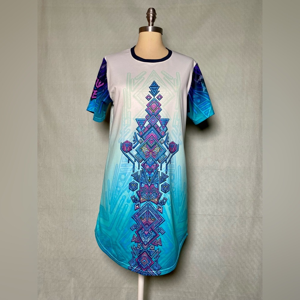 Scummy Bears Blue and Purple Geometric Men's Short Sleeve Tee
